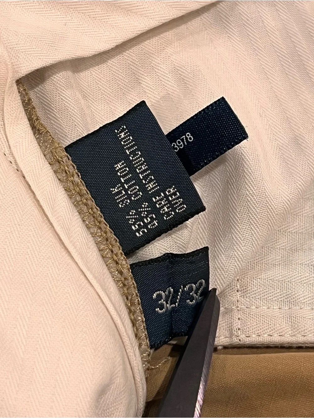 Polo Ralph Lauren Men’s Premium Silk/Cotton Flat Front Trousers Khaki 32x32 Pant